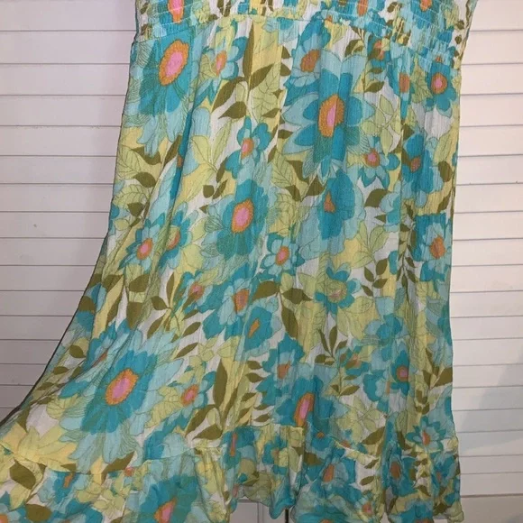 Billabong vintage Sundress with Puff Sleeves size med - Picture 5 of 9